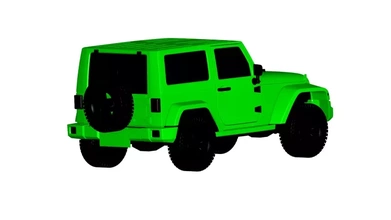 Jeep Wrangler 2012 3d Drucken Modell dreiding 3d print model - Mito3D
