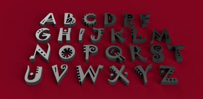 jokerman font uppercase 3d letters stl file toys games & hobby 3D printing model, file, printable design, print, 3dletter, 3dletters, type, decoration, words, other, gadgets, agency, fonts, language, sign, symbol, letter, stlfile, 3dmodel, 3dprint, alphabet, letters, font, text 3d print model - Mito3D