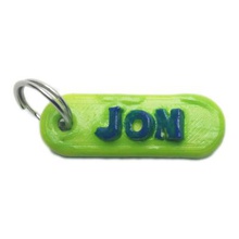 jon personalized keychain embossed letters fashion 3D printing model, file, printable design, 3d print, keychains,personalized,names,customizable,jon, 3d print model - Mito3D