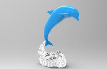 jumping dolphin toys games & hobby 3D printing model, file, printable design, 3d print, 3d print model - Mito3D