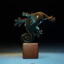 atlama kertenkele 3d baskı model üçleme Sanat heykel oyuncak dekor 3d print model - Mito3D