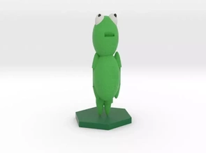 kermit rana 3d impresión modelo trío escritorio juguete 3d print model - Mito3D