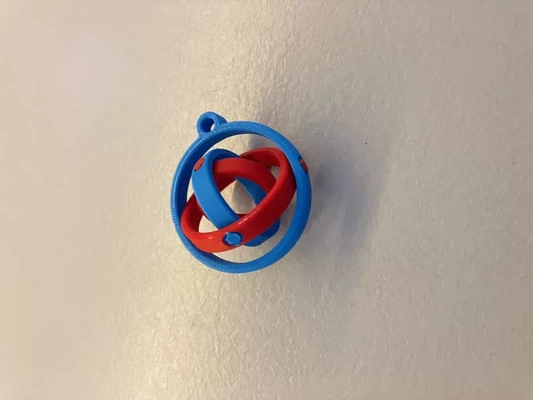 chave anel impressão in colocar flexível 3d modelo trio tag legal fácil principiante multicolorido simples 3d print model - Mito3D