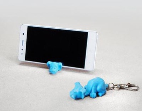 keychan dog stand smartphone toys games & hobby 3D printing model, file, printable design, 3d print, dog, 3d print model - Mito3D