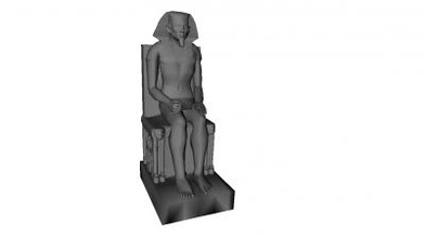 kefrén en el trono de la escultura art 3D modelo impresión, impresión archivo, imprimibles 3D, diseño 3d, sentado, egipto, escultura, ar, historia 3d print model - Mito3D