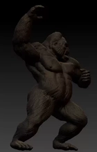 king kong 3d printing model - threeding monkey gorilla 3d print model - Mito3D