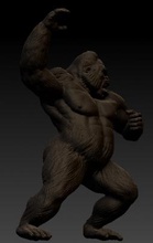 king kong toys games & hobby 3D printing model, file, printable design, 3d print, King, kong, gorilla, monkey 3d print model - Mito3D