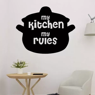 kitchen rules letters decoration 3d printing model wall decor quote art 3d print model - Mito3D