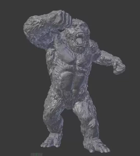 kong 3d baskı model hayvan fantezi titan oyun Sanat 3d print model - Mito3D