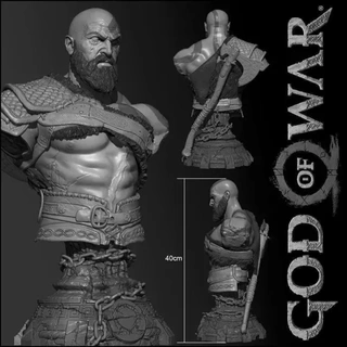 kratos 3d impresión escultura modelo Arte figurilla estatua juguete Dios ventilador decoración print guerra coleccionables memorables juego azar mercancías 3d print model - Mito3D