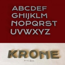 couronne majuscule 3d lettres stl fichier 3D impression modèle imprimable conception alphabet 3dletters 3dprint 3dmodel texte 3d print model - Mito3D