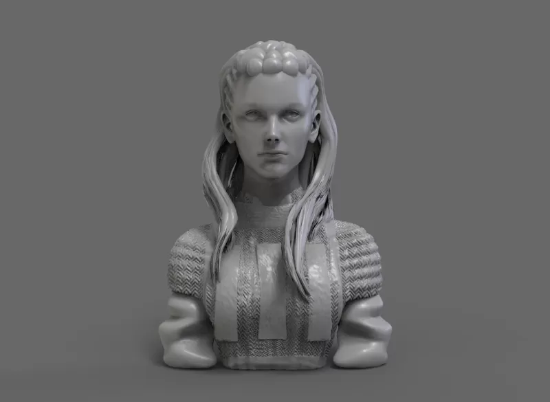 Lagertha buste 3d impression modèle trio sculpture statue celtique Ragnar vikings 3D print model - Mito3D