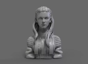 lagertha bust 3d printing model - threeding sculpture statue celtic ragnar vikings 3d print model - Mito3D