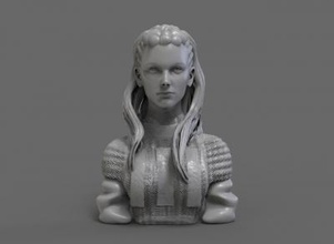 Lagertha buste art vikings Ragnar sculpture statue celtique 3d print model - Mito3D
