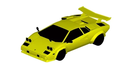 Lamborghini Countach 1985 3d impression modèle trio 3d print model - Mito3D