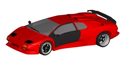 Lamborghini Diablo sv 3d Drucken Modell dreiding 3d print model - Mito3D