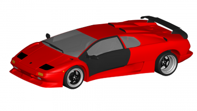 Lamborghini diablo sv motores transporte 3D impressão modelo Arquivo imprimível Projeto 3d SV 3d print model - Mito3D