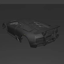 Lamborghini Murcielago sv 3d impressão modelo trio veículo 3d print model - Mito3D