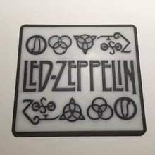 conduziu zepelim logotipo montanha russa 3d impressão modelo trio música rocknroll LED Zeppelin escada cachorro preto 3d print model - Mito3D
