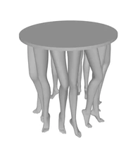 perna tabela 3d impressão modelo trio perna tabela 3d print model - Mito3D