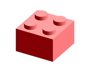 Lego tuğla 2x2 3d baskı model üçleme 3d print model - Mito3D