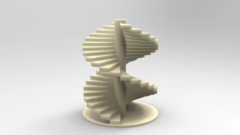 Leonardo vinci Treppe 3d Drucken Modell dreiding doppelt Frankreich Wendel Chambord Helice ionx Leonard spektakulär 3D print model - Mito3D