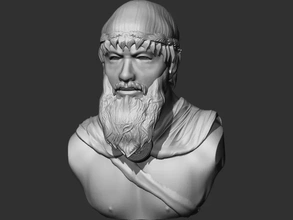 leonidas bust 3d printing model - threeding man spartan warrior 3d print model - Mito3D