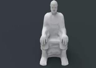Laisse géant Bouddha 3d impression modèle trio l'histoire printing Asie calcul statue 3d print model - Mito3D