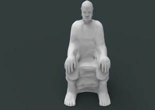 leshan giant buddha art 3D printing model, file, printable design, 3d print, Leshan, Giant, Buddha, history, stone statue, asia, 3d print model - Mito3D