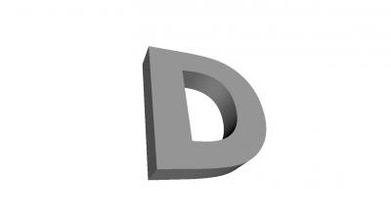 Buchstaben d andere Dinge 3D-Druck-Modell, 3D-Druck-Datei, 3D-druckbares Modell, 3D-Druck, design, 3d-drucken, Brief, d, alphabet 3d print model - Mito3D