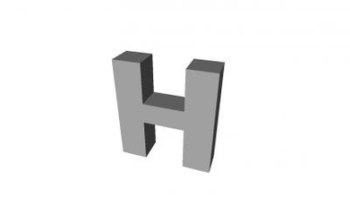letter h other things 3D printing model, file, printable design, 3d print, letter, alphabet, 3d print model - Mito3D