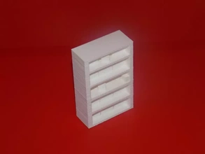 biblioteca 3d stampa modello treding decorazione mobilia libro Bambola Casa 3d print model - Mito3D