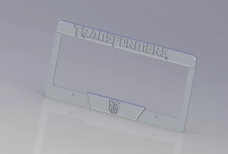 license frame 3d printing model - threeding autobot 3D print model - Mito3D