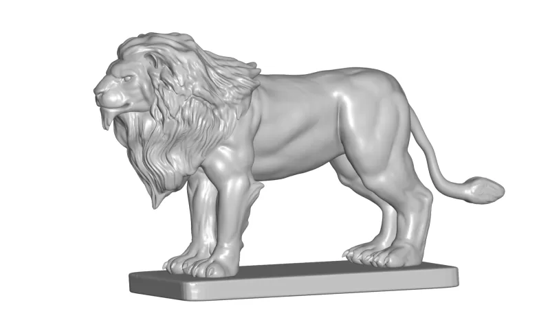 aslan 3d model baskı üçleme 3D print model - Mito3D