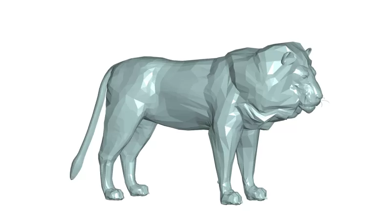 lion 3d model 3D print model - Mito3D