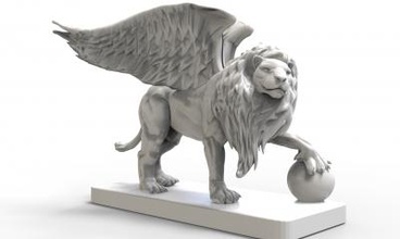 lion gargoyle 3 art 3D printing model, file, printable design, 3d print, lion,gargoyle,wings,statue,sculpture 3d print model - Mito3D