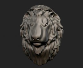 cabeza de león art 3D modelo impresión, la impresión en archivo, imprimibles 3D, diseño 3d, el león,el jefe,los leones,los animales,el león,la escultura 3d print model - Mito3D