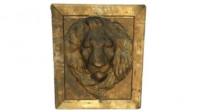 lion head art 3D printing model, file, printable design, 3d print, lion, sculpture, art, animal, wood, door, decoration 3d print model - Mito3D