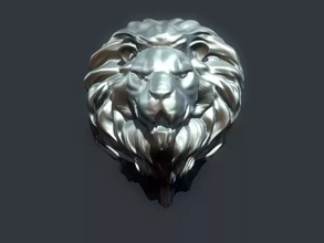 Leone testa 2 3d stampa modello treding scultura animale mammifero leoni 3d print model - Mito3D