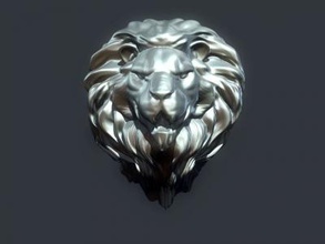 tête de lion 2 art 3D modèle d'impression, l'impression fichier, imprimable modèle, en conception, d'impression 3d, lion, la tête, animal, mammifère, sculpture, lions 3d print model - Mito3D