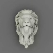 Lion tête 3d impression modèle trio têtes 3d print model - Mito3D