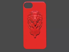 Lion tête iphone Cas gaine 3d impression modèle trio 3d print model - Mito3D