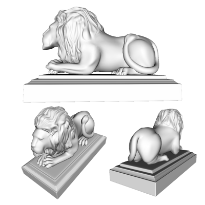 lion sculpture art 3D printing model, file, printable design, 3d print, lion, sculpture, art, animal 3D print model - Mito3D