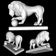 lion de la sculpture art 3D modèle d'impression, l'impression fichier, imprimable modèle, en conception, d'impression 3d, le lion, sculpture, l'art, les animaux 3d print model - Mito3D