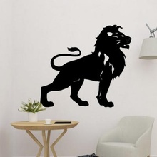 lion silhouette wall decor art tatto vector 2d surfing decoration sculpture 3d print model - Mito3D
