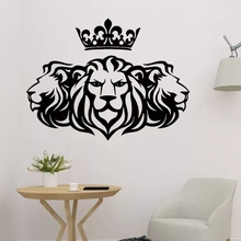 lions wall art 3d printing model - threeding decoration animal lion low-poly geometry geometric lowpoly 2d 3d print model - Mito3D