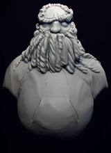 piccolo uomo 3d stampa modello treding giocattolo cartone animato barba felpa cappuccio barbuto tipo 3d print model - Mito3D