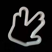 live long prosper cookie cutter 3d printing model - threeding food cookies star trek spock vulcan 3d print model - Mito3D