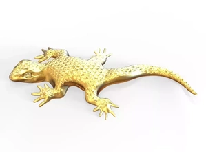 lizard pendant 3d printing model - threeding jewel jewelery 3d print model - Mito3D