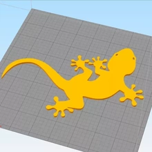 lizard wall decoration 3d printing model - threeding art decor indoor reptile artistic silhouette profile 3d print model - Mito3D